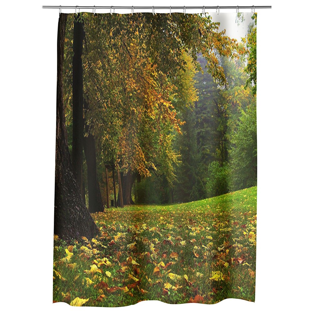 Perdea Dus, Cada, pentru Baie, Heartwork, Spre cabana, Model Multicolor, Decoratiuni Baie, 150 x 200 cm