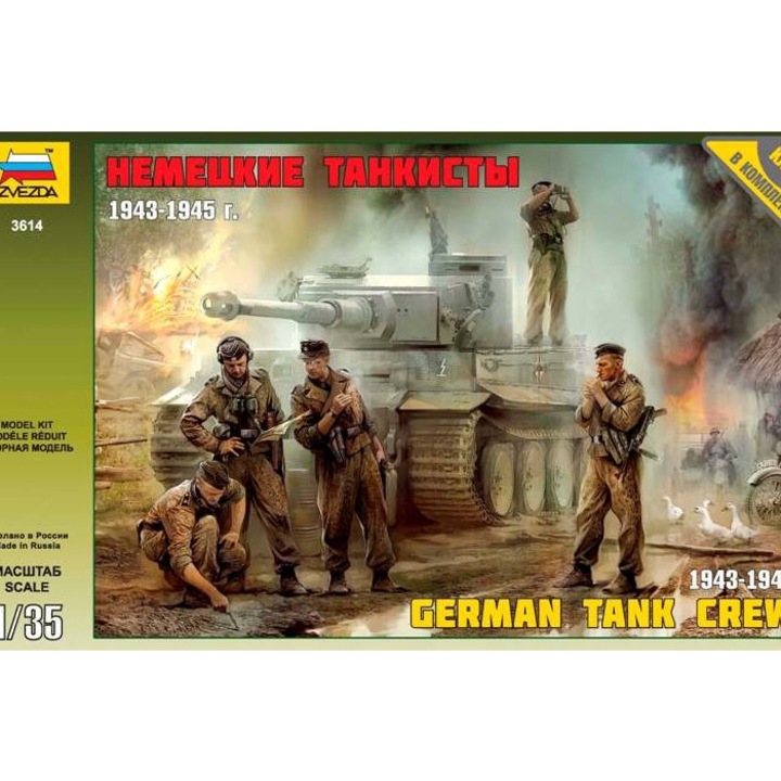 Zvezda 1:35 Német Tank Csapat WWII Late 3614 figura makett