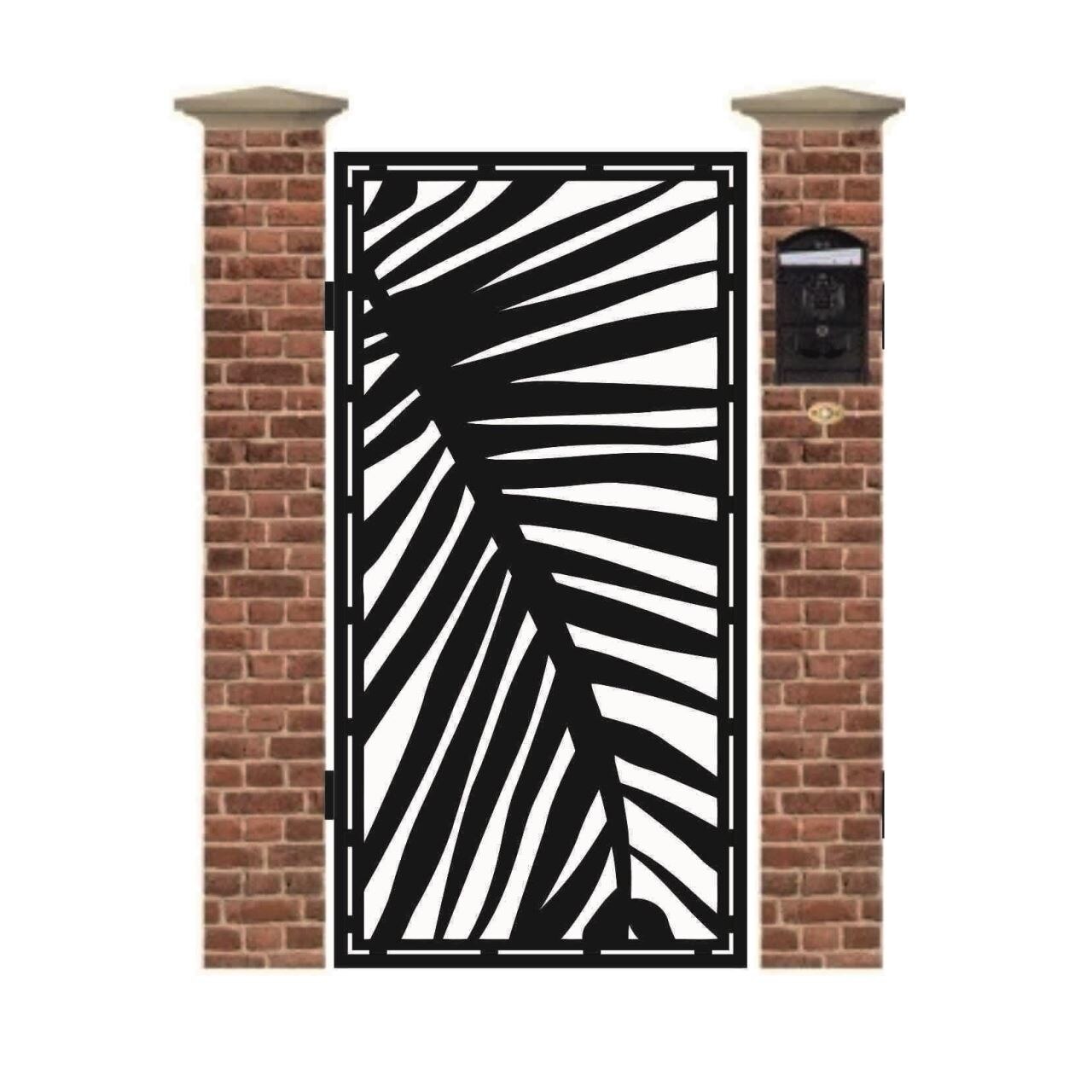 Poarta pietonala din tabla debitata cu plasma PALM 1940 x 990 mm