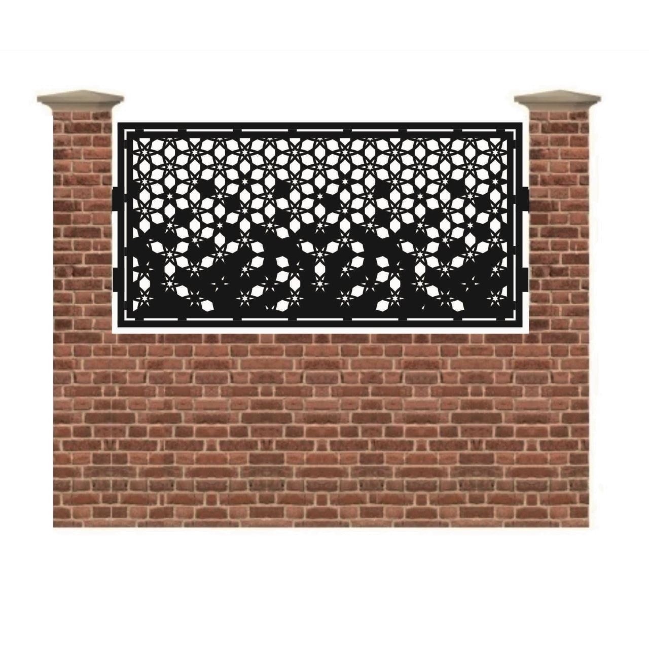 Panou de gard mic din tabla debitata cu plasma FADED 990x1940 mm