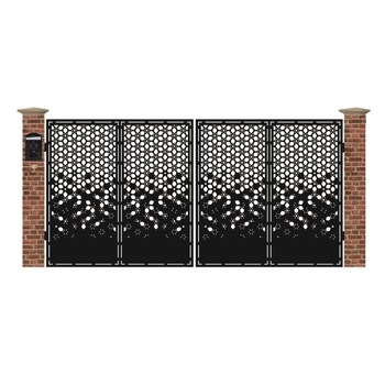 Poarta acces auto mare din tabla debitata cu plasma FADED 3884x1940 mm Poarta acces auto mare din tabla debitata cu plasma FADED 3884x1940 mm