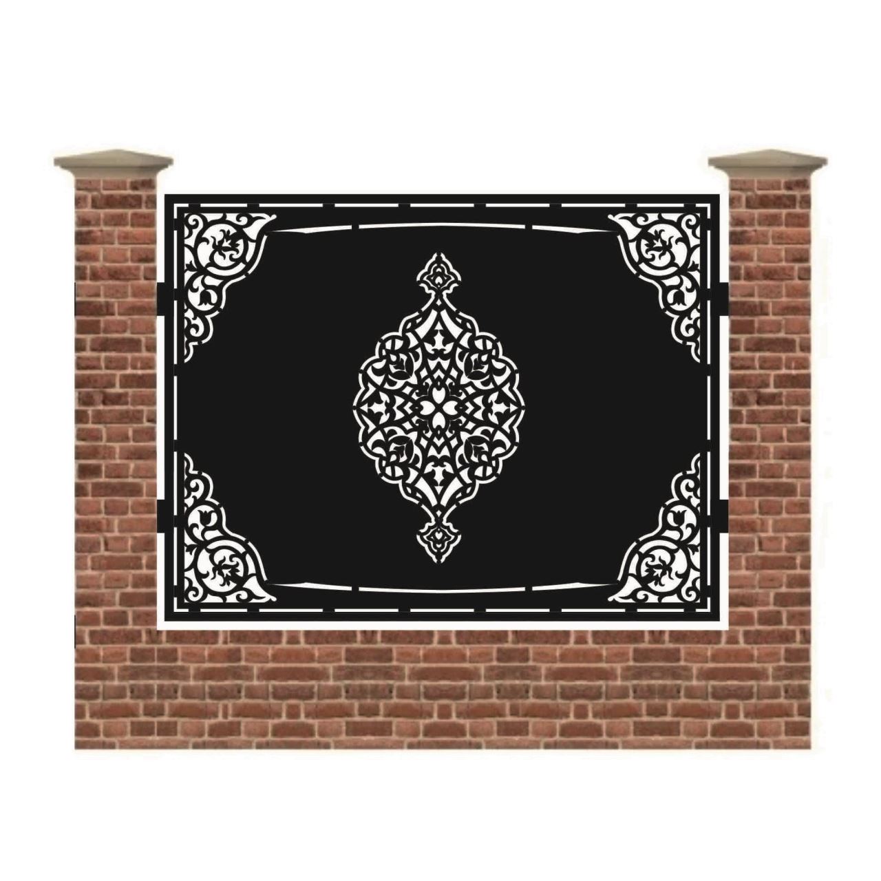 Panou de gard mare din tabla debitata cu plasma INDIA 1500x1940 mm