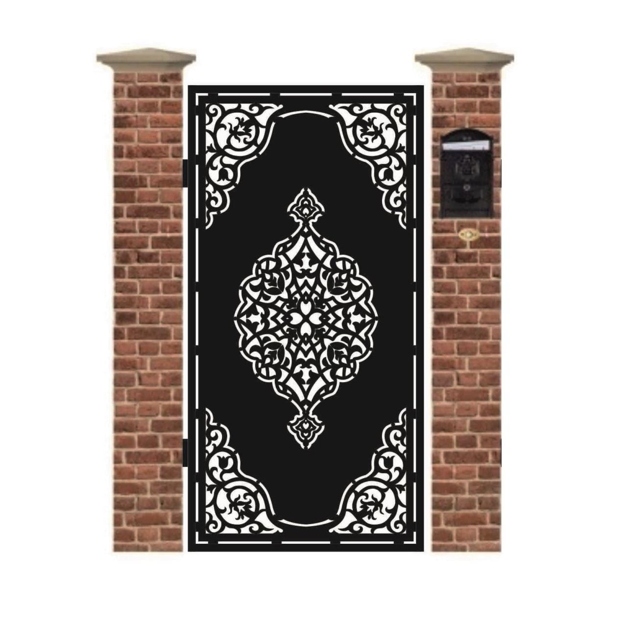 Poarta pietonala din tabla debitata cu plasma INDIA 1940 x 990 mm