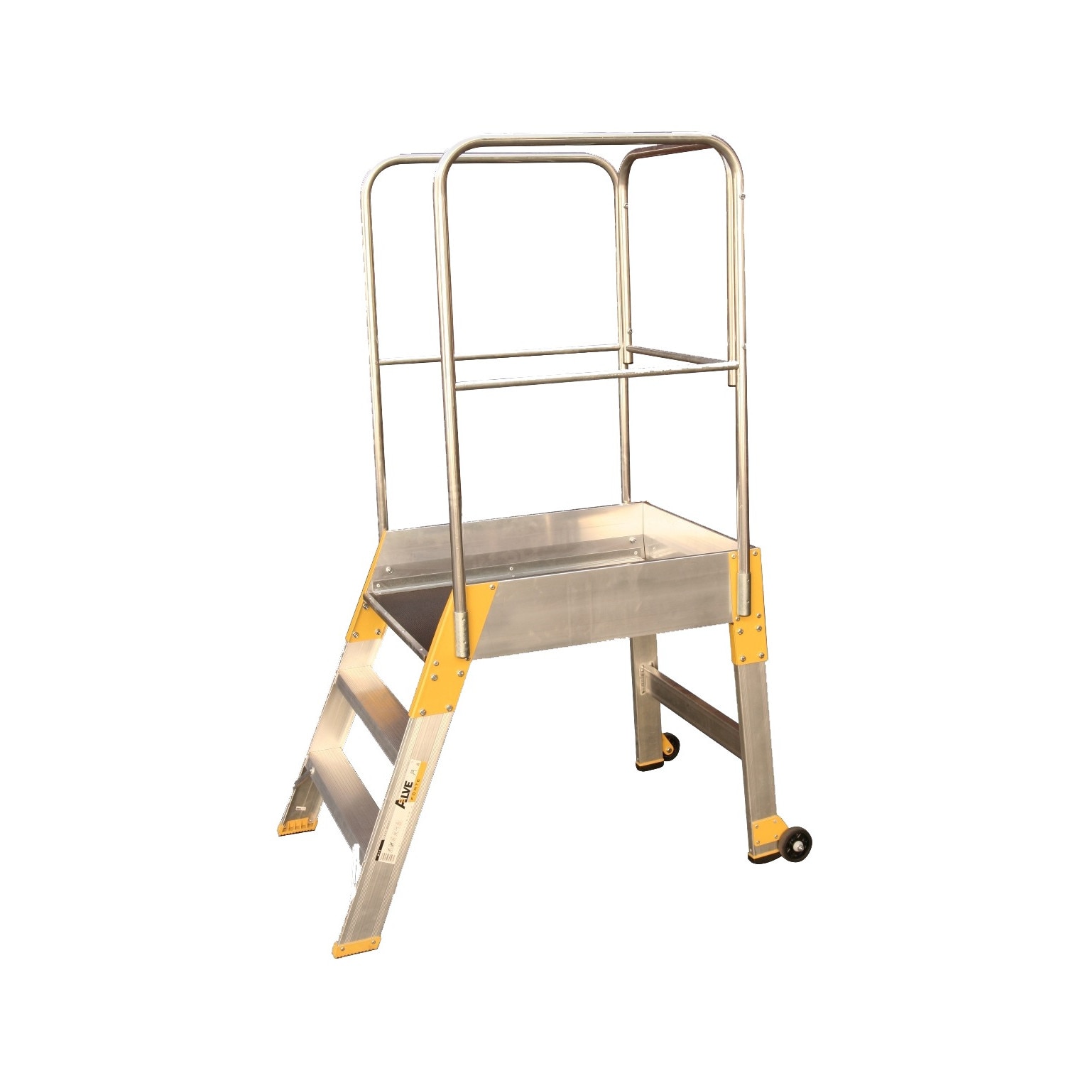 Platforma mica cu 1x2+P trepte Alverosal , aluminiu