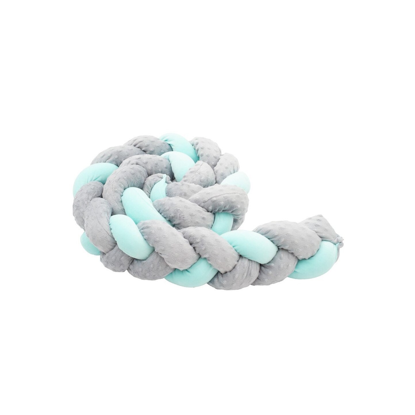 Aparatoare impletita, gri cu turcoaz, 250 x 17 cm