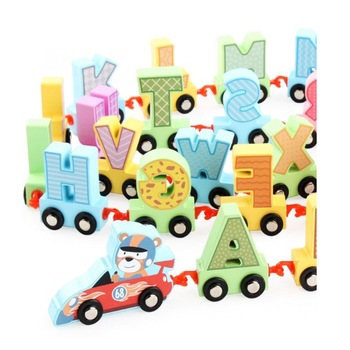 Trenuletul educativ cu alfabet, 26 de piese Trenuletul educativ cu alfabet, 26 de piese