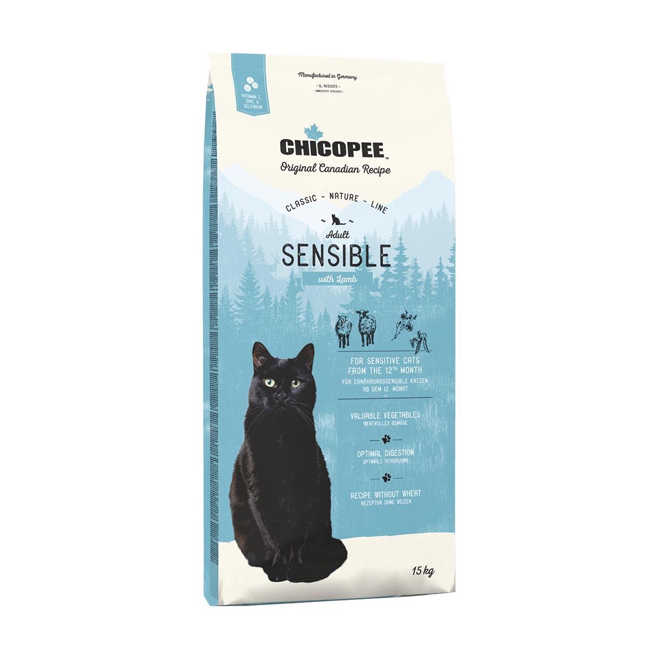 Hrana uscata pentru pisici Chicopee Cat CNL Adult Sensible Lamb 15 kg