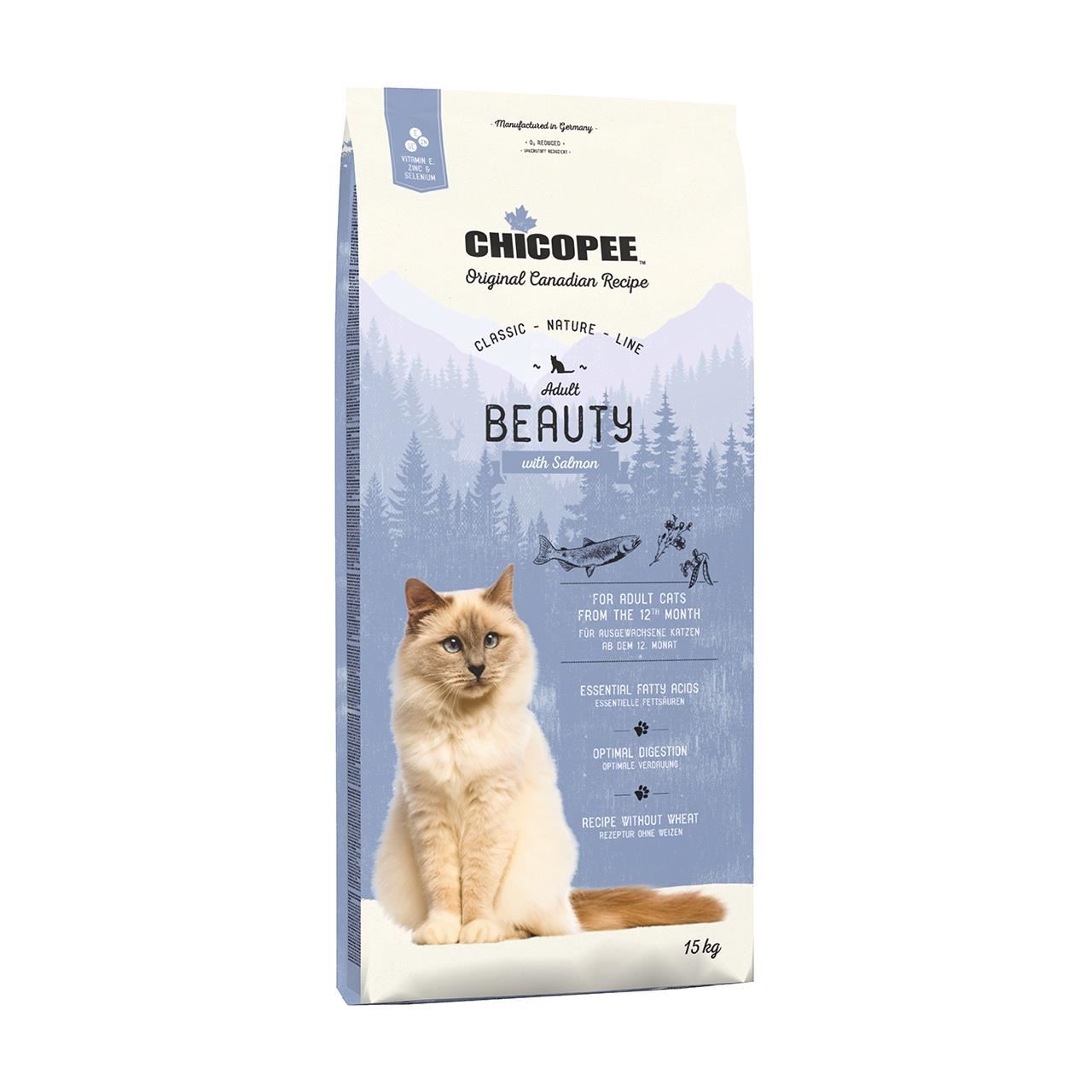 Hrana uscata pentru pisici Chicopee Cat CNL Adult Beauty Salmon 15 kg