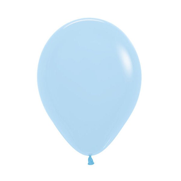 Set 100 baloane latex 30 cm macaron baby blue