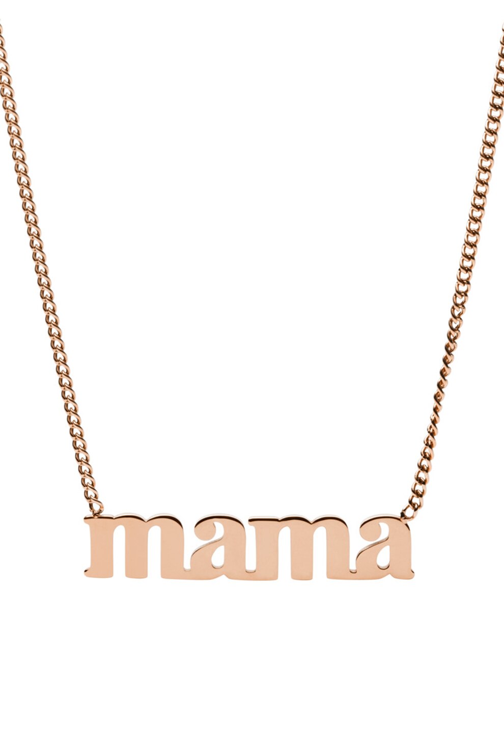 Fossil, Colier cu model text, Auriu rose