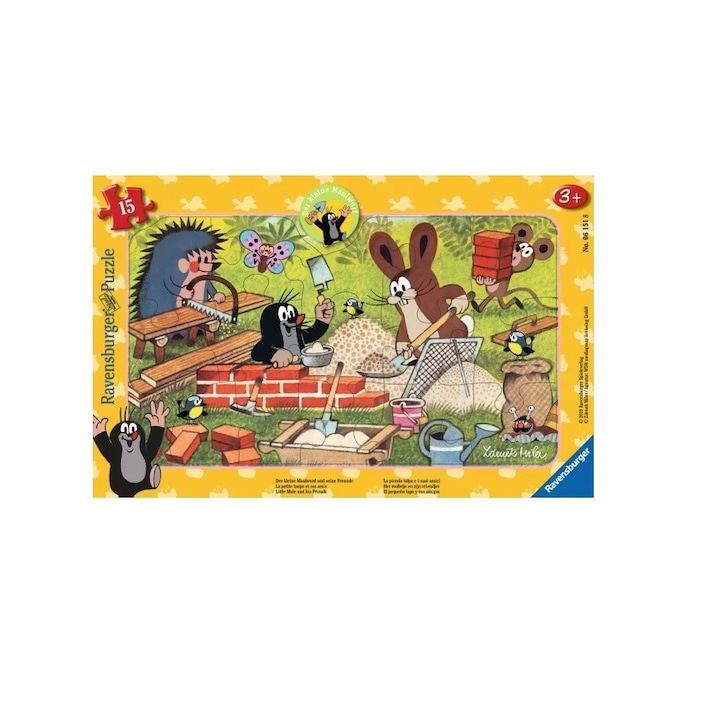 Ravensburger Kisvakond és barátai puzzle - 15 db-os (06151)