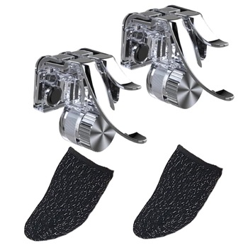 Set compus din 2 x Triggere R11s DUBLE si 2 x manusi negre gaming ultrasensibile Pubg Call of duty Fortnite Set compus din 2 x Triggere R11s DUBLE si 2 x manusi negre gaming ultrasensibile Pubg Call of duty Fortnite