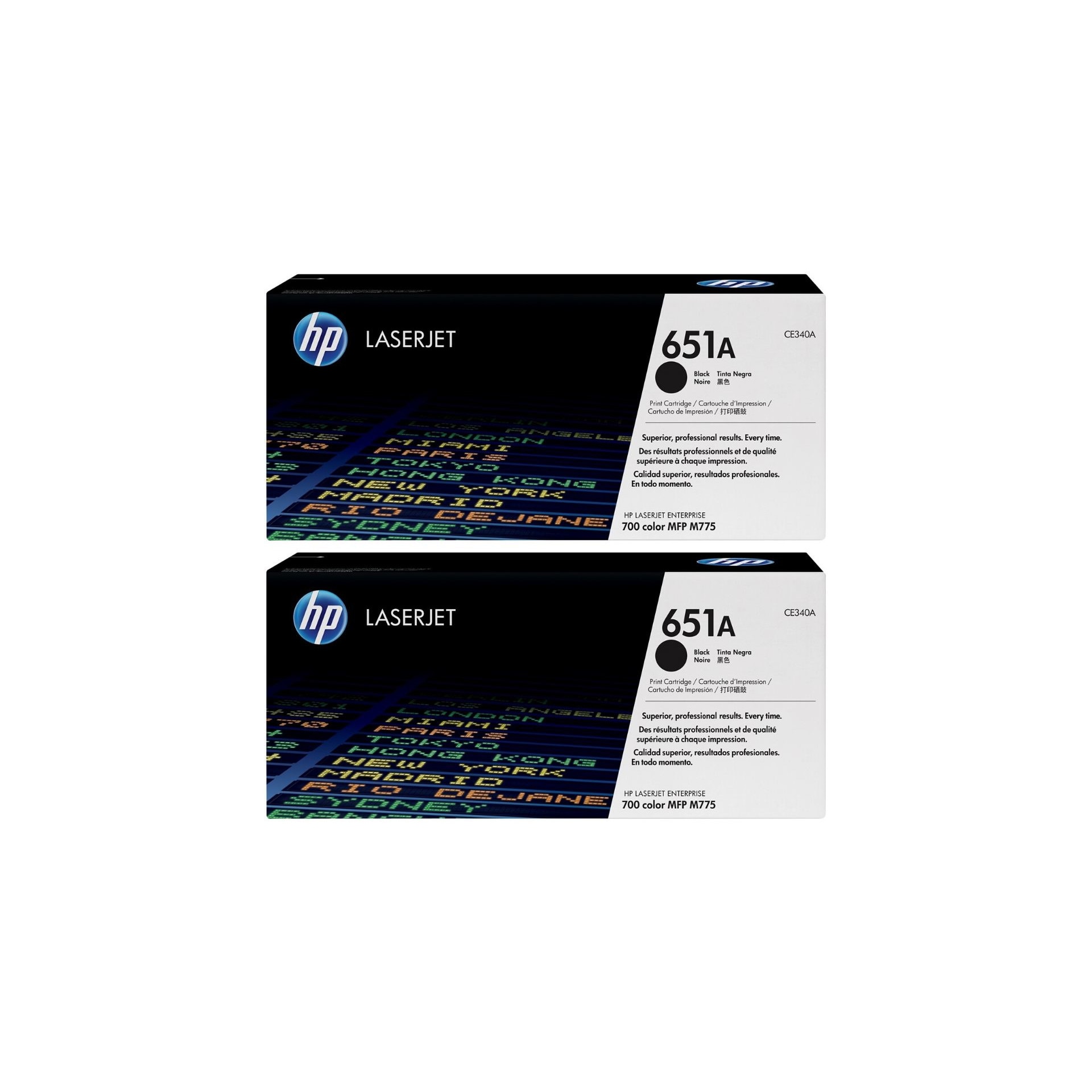 Pachet cartuse toner HP original CE340A (651A) negru x2 27000 pagini
