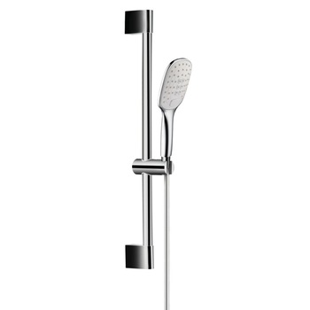 Set de dus Herz Gama Elite (e07), cu racord flexibil, suport de perete glisant si para cu buton Set de dus Herz Gama Elite (e07), cu racord flexibil, suport de perete glisant si para cu buton