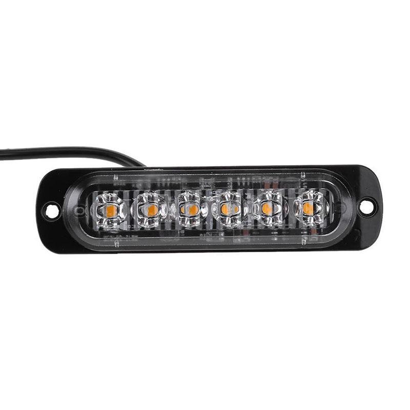 Lampa stroboscopica LED Profesionala 6 LED 12-24V Galbena protectie IPX-4