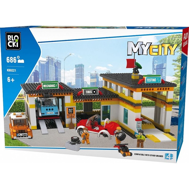 Klocki Blocki MyCity Stacja Obsługi 686 el