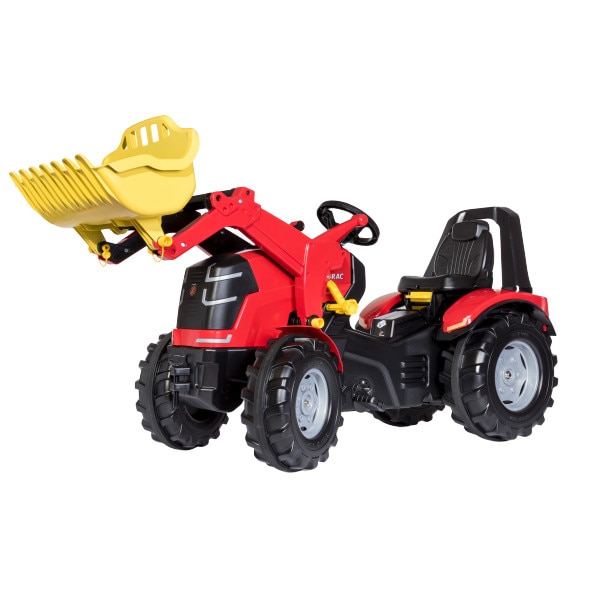 Tractor X-Trac cu pedale si incarcator frontal Rolly Toys, rosu
