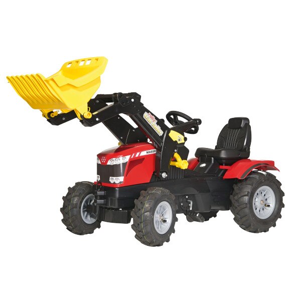 Tractor Massey Ferguson 7726 PREMIUM cu pedale si incarcator frontal Rolly Toys, rosu
