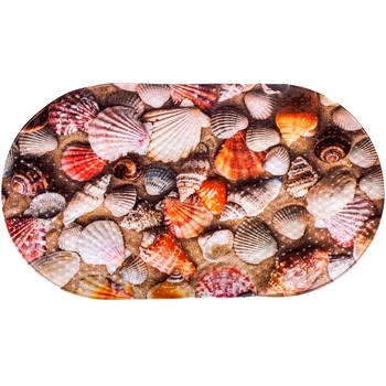 Covoras de baie, Sta, anti-alunecare, model scoici, PVC Covoras de baie, Sta, anti-alunecare, model scoici, PVC