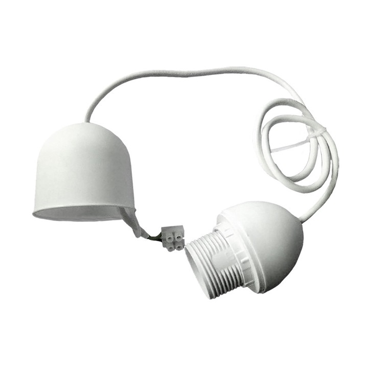 Pandantiv, Anco, Plastic, Lampa, E27, 70cm, Alb