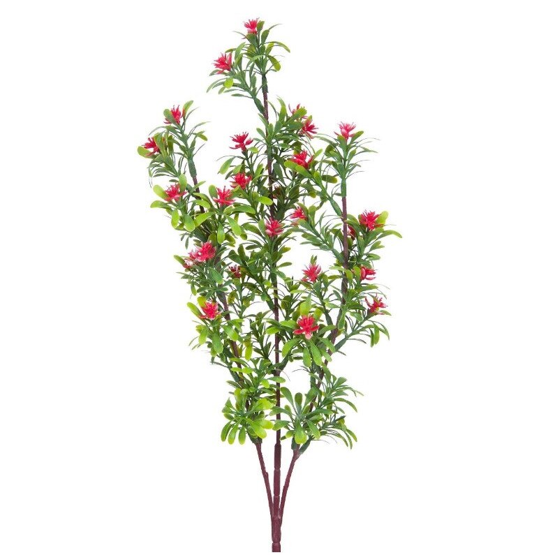 Ramura de verdeata, Zola®, cu flori rosii, 53 cm