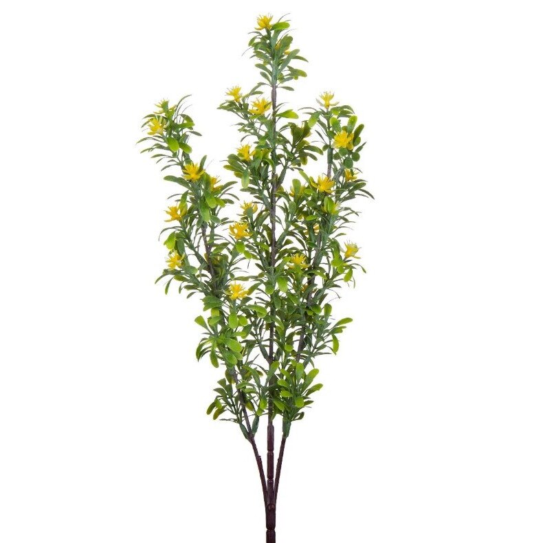 Crenguta decorativa, Zola®, cu floricele galbene, 72 cm