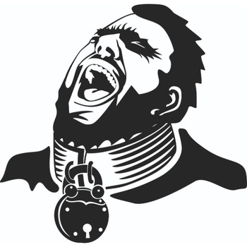 Sticker decorativ de perete cap cu lacat 90x70cm Sticker decorativ de perete cap cu lacat 90x70cm