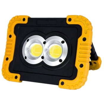 Proiector LED 20W 6500K portabil 1000lm, IP54, cu acumlator, deLux Proiector LED 20W 6500K portabil 1000lm, IP54, cu acumlator, deLux
