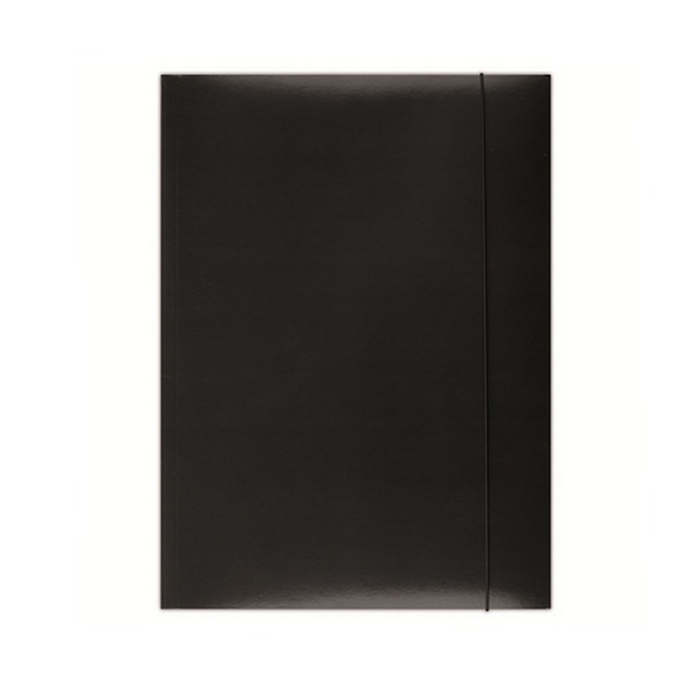 Mapa A4 cu elastic, carton 400 gr/mp, negru, Fornax