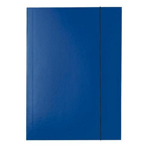 Mapa A4 cu elastic, carton 400 gr/mp, albastru, Fornax