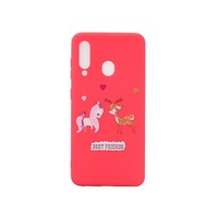 Husa design Animal Lovers, Samsung A60 / M40, rosie, material tpu, subtire si usoara
