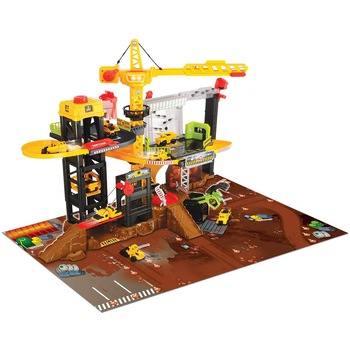 Set joaca santier cu macara, bila demolatoare si 4 masini 3729010 Dickie Set joaca santier cu macara, bila demolatoare si 4 masini 3729010 Dickie