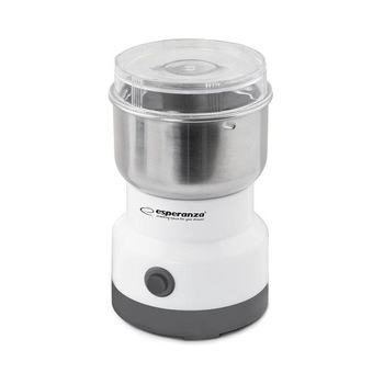 Rasnita Electrica de Cafea, Putere 100 W, Cutit din Otel Inoxidabil, Capacitate 50 g, Design Modern, Alb Rasnita Electrica de Cafea, Putere 100 W, Cutit din Otel Inoxidabil, Capacitate 50 g, Design Modern, Alb