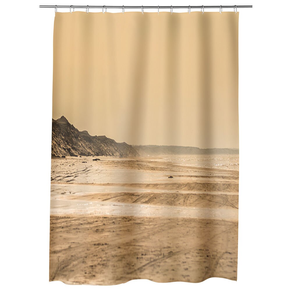 Perdea Dus, Cada, pentru Baie, Heartwork, Peisaj sepia, Model Multicolor, Decoratiuni Baie, 150 x 200 cm