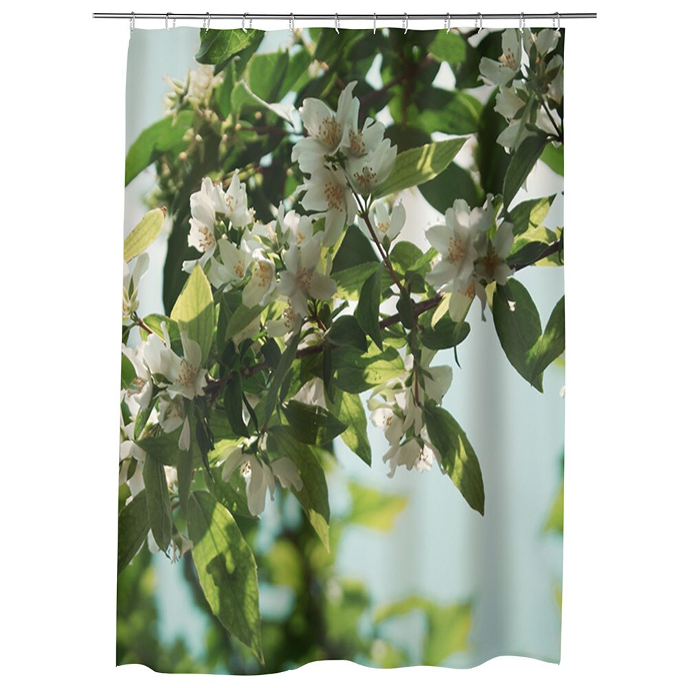 Perdea Dus, Cada, pentru Baie, Heartwork, Crenguta, Model Multicolor, Decoratiuni Baie, 150 x 200 cm