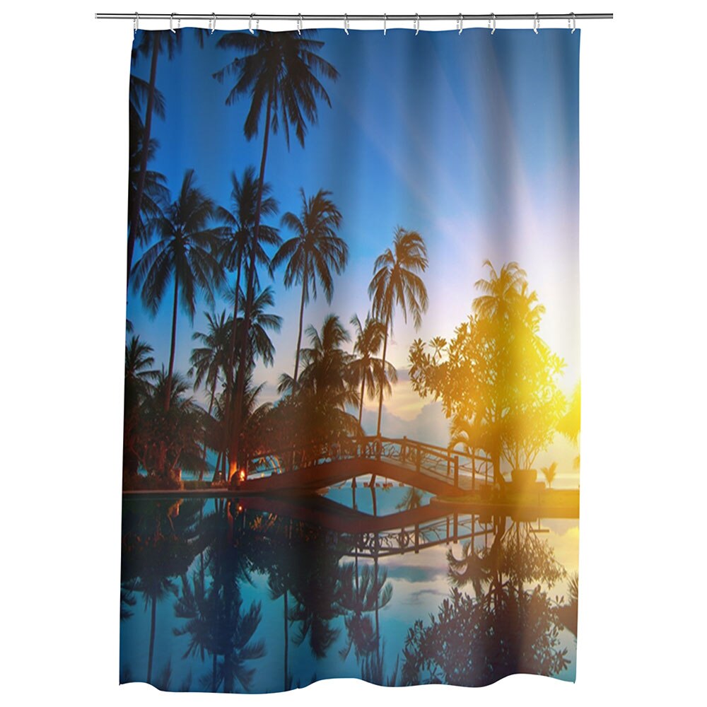 Perdea Dus, Cada, pentru Baie, Heartwork, Exotic, Model Multicolor, Decoratiuni Baie, 150 x 200 cm