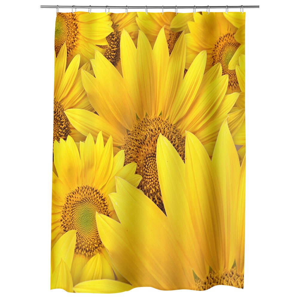Perdea Dus, Cada, pentru Baie, Heartwork, Galben aprins, Model Multicolor, Decoratiuni Baie, 150 x 200 cm