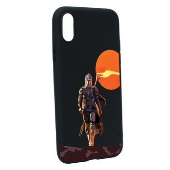 Husa de protectie Star Wars - The Mandalorian, Movie, pentru Apple iPhone XS / X, rezistenta la uzura, anti-alunecare, din silicon Premium, B460 Husa de protectie Star Wars - The Mandalorian, Movie, pentru Apple iPhone XS / X, rezistenta la uzura, anti-alunecare, din silicon Premium, B460