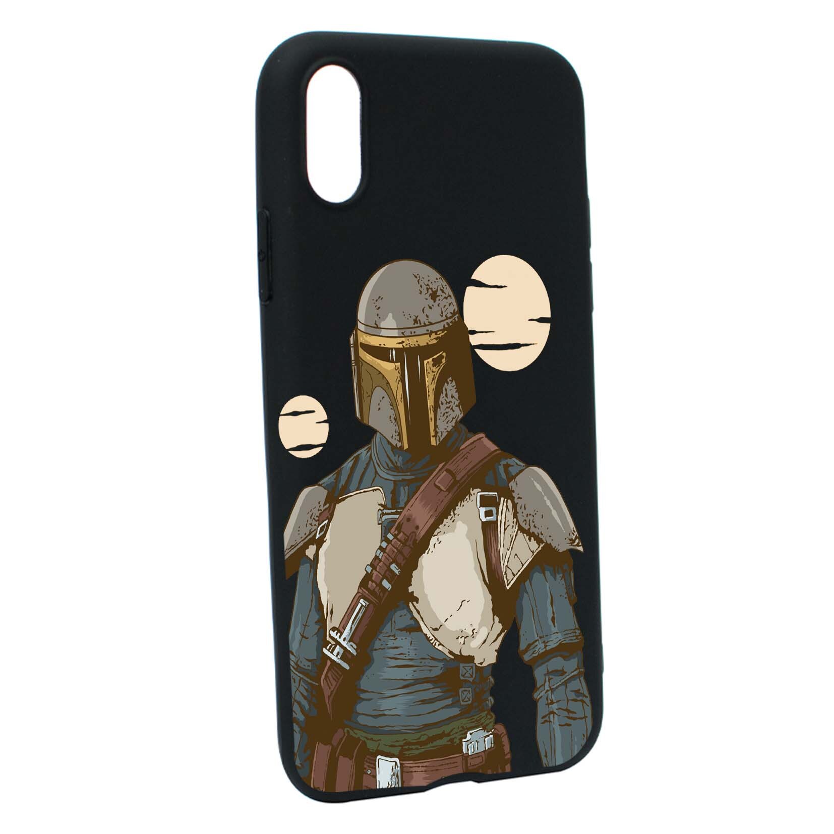 Husa de protectie Star Wars - The Mandalorian, Movie, pentru Apple iPhone XS / X, rezistenta la uzura, anti-alunecare, din silicon Premium, B461