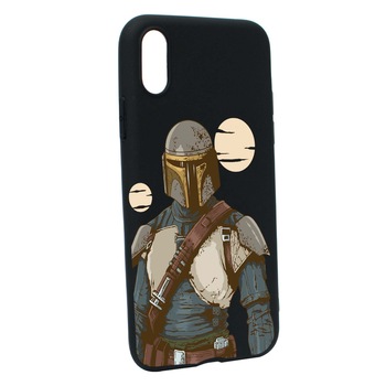 Husa de protectie Star Wars - The Mandalorian, Movie, pentru Apple iPhone XS / X, rezistenta la uzura, anti-alunecare, din silicon Premium, B461 Husa de protectie Star Wars - The Mandalorian, Movie, pentru Apple iPhone XS / X, rezistenta la uzura, anti-alunecare, din silicon Premium, B461
