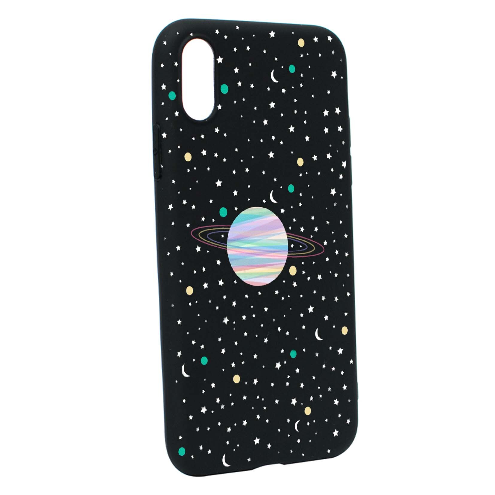 Husa de protectie Universe - Planeta, Movie, pentru Apple iPhone XS / X, rezistenta la uzura, anti-alunecare, din silicon Premium, B468