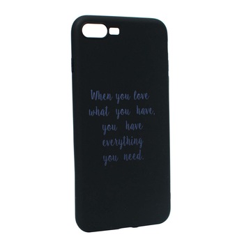 Husa de protectie cu mesaj Love, pentru Apple iPhone 7 Plus / 8 Plus, rezistenta la uzura, anti-alunecare, din silicon Premium, B476 Husa de protectie cu mesaj Love, pentru Apple iPhone 7 Plus / 8 Plus, rezistenta la uzura, anti-alunecare, din silicon Premium, B476