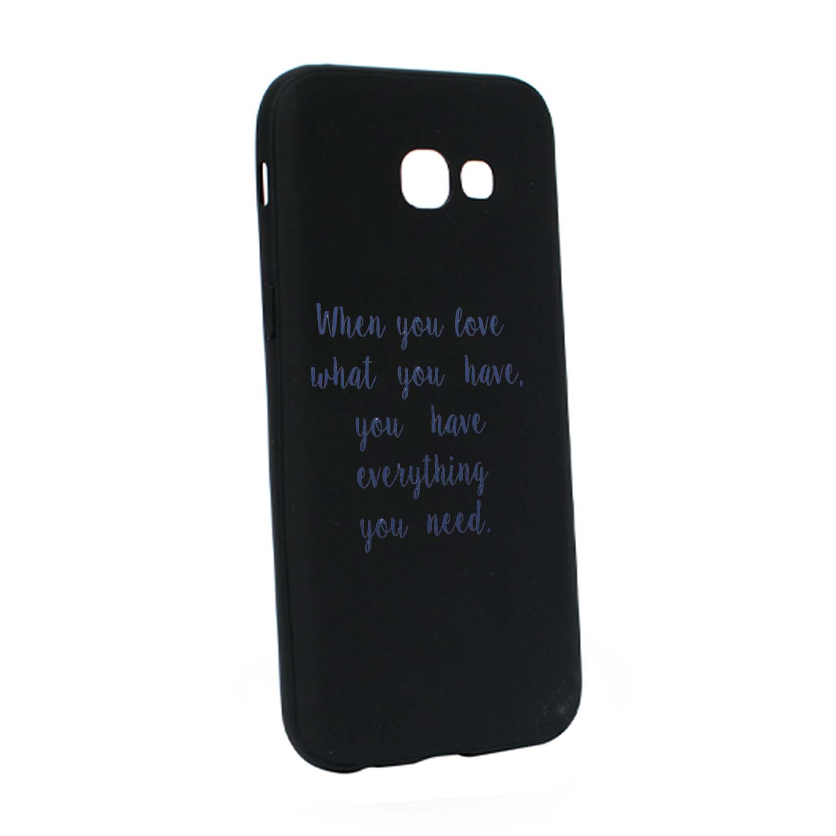 Husa de protectie cu mesaj Love, pentru Samsung Galaxy A5 2017, rezistenta la uzura, anti-alunecare, din silicon Premium, B476