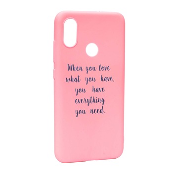 Husa de protectie cu mesaj Love, pentru Xiaomi Mi 8, rezistenta la uzura, anti-alunecare, din silicon Premium, P476 Husa de protectie cu mesaj Love, pentru Xiaomi Mi 8, rezistenta la uzura, anti-alunecare, din silicon Premium, P476
