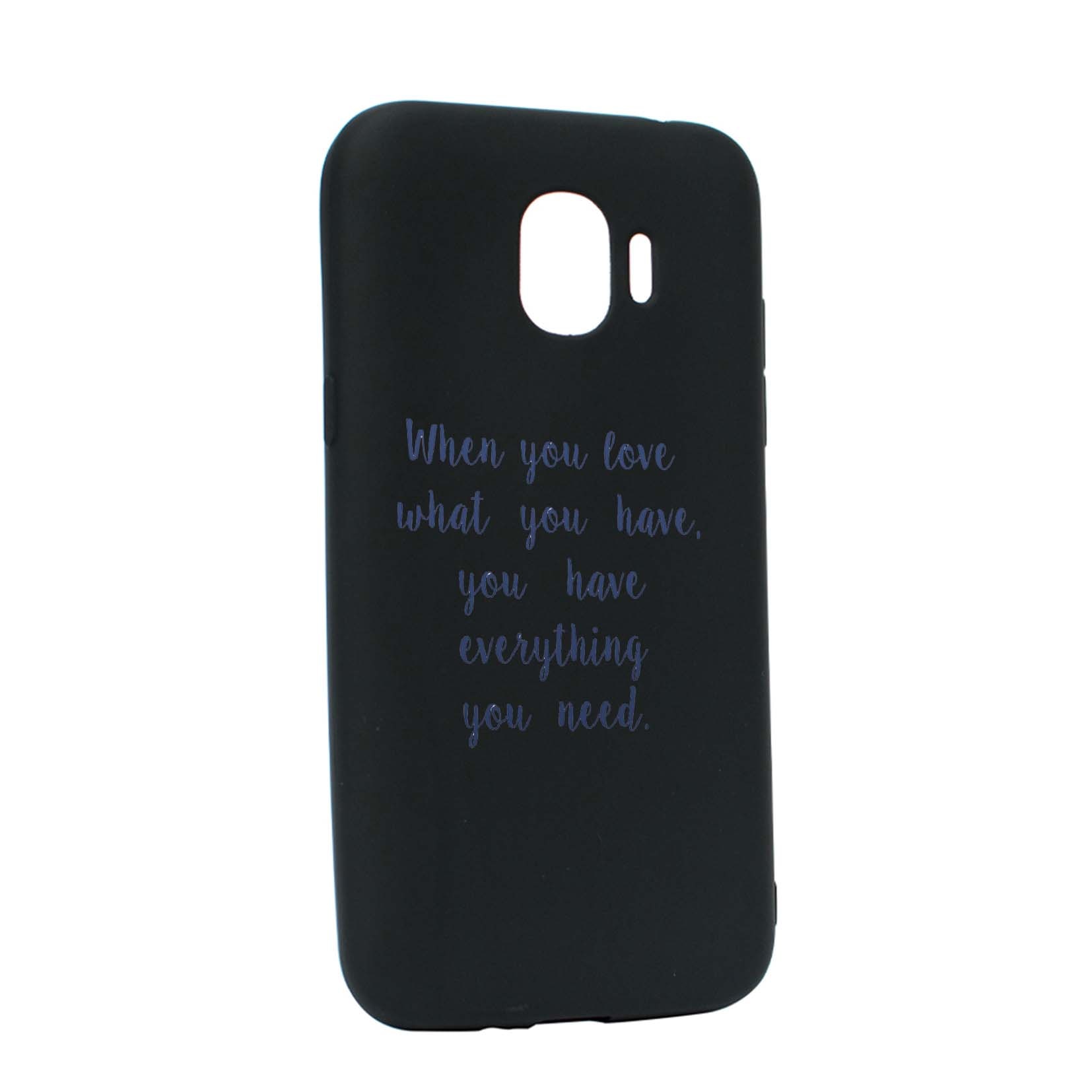 Husa de protectie cu mesaj Love, pentru Samsung Galaxy J2 Pro 2018 / J2 2018 / Grand Prime Pro, rezistenta la uzura, anti-alunecare, din silicon Premium, B476