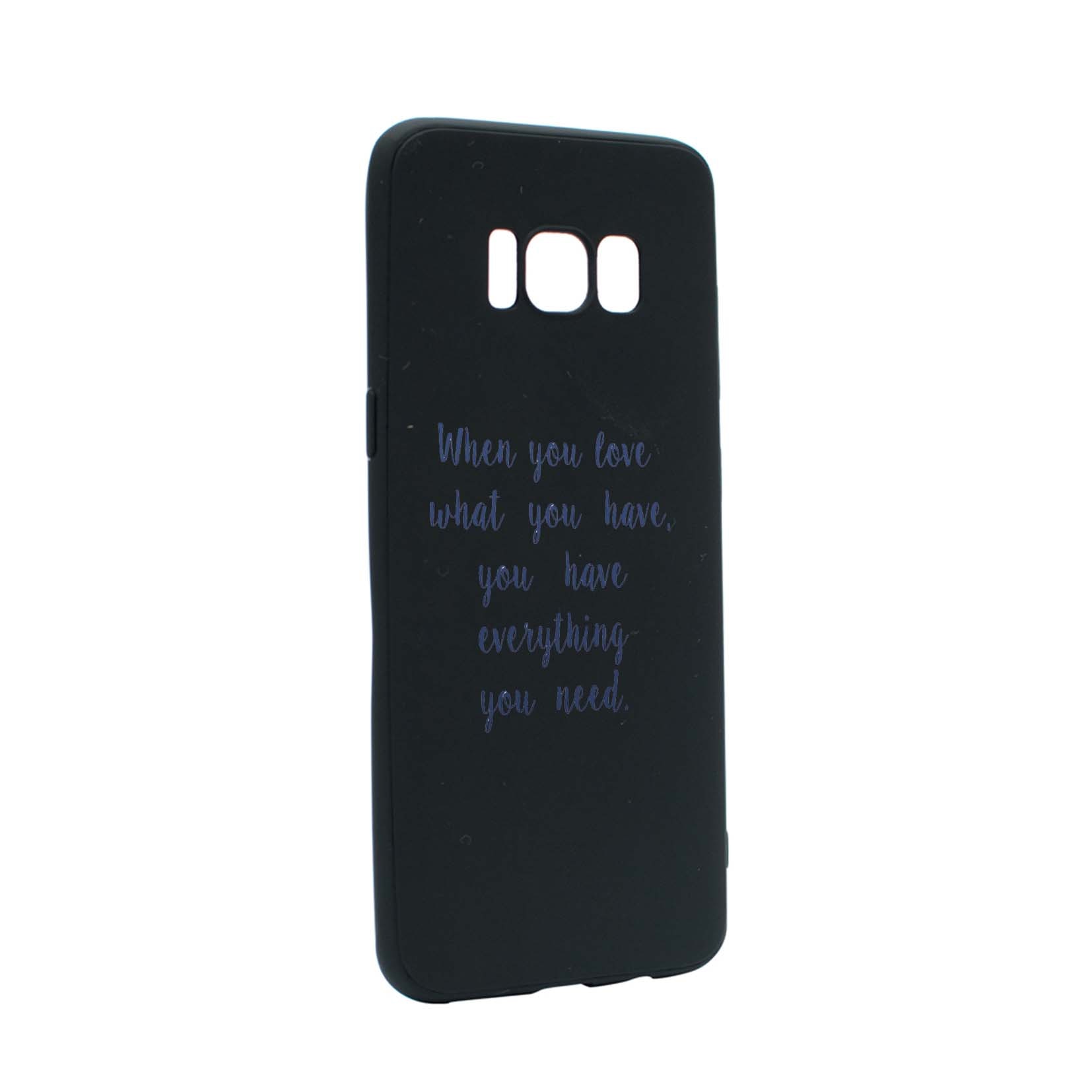 Husa de protectie cu mesaj Love, pentru Samsung Galaxy S8 Plus, rezistenta la uzura, anti-alunecare, din silicon Premium, B476
