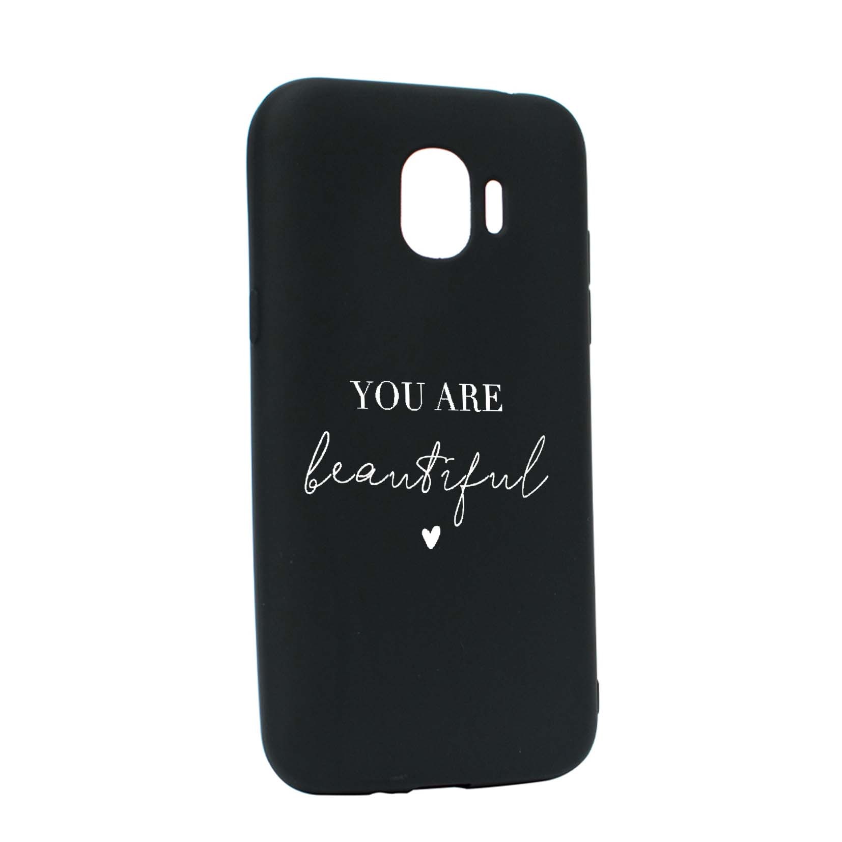 Husa de protectie cu mesaj You Are Beautiful, pentru Samsung Galaxy J2 Pro 2018 / J2 2018 / Grand Prime Pro, rezistenta la uzura, anti-alunecare, din silicon Premium, B477