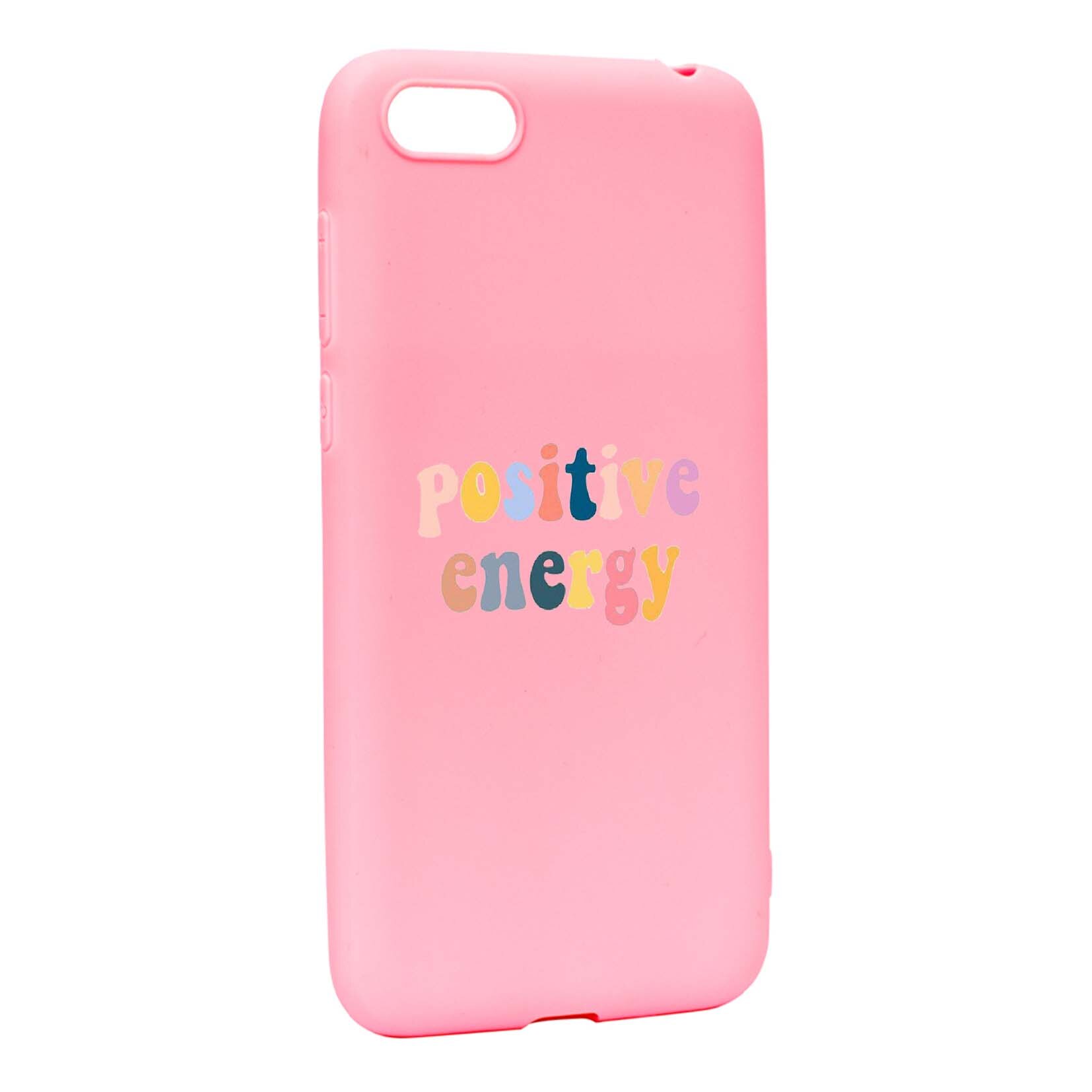 Husa de protectie cu mesaj Positive Energy, pentru Apple iPhone 6 / 6S, rezistenta la uzura, anti-alunecare, din silicon Premium, P479