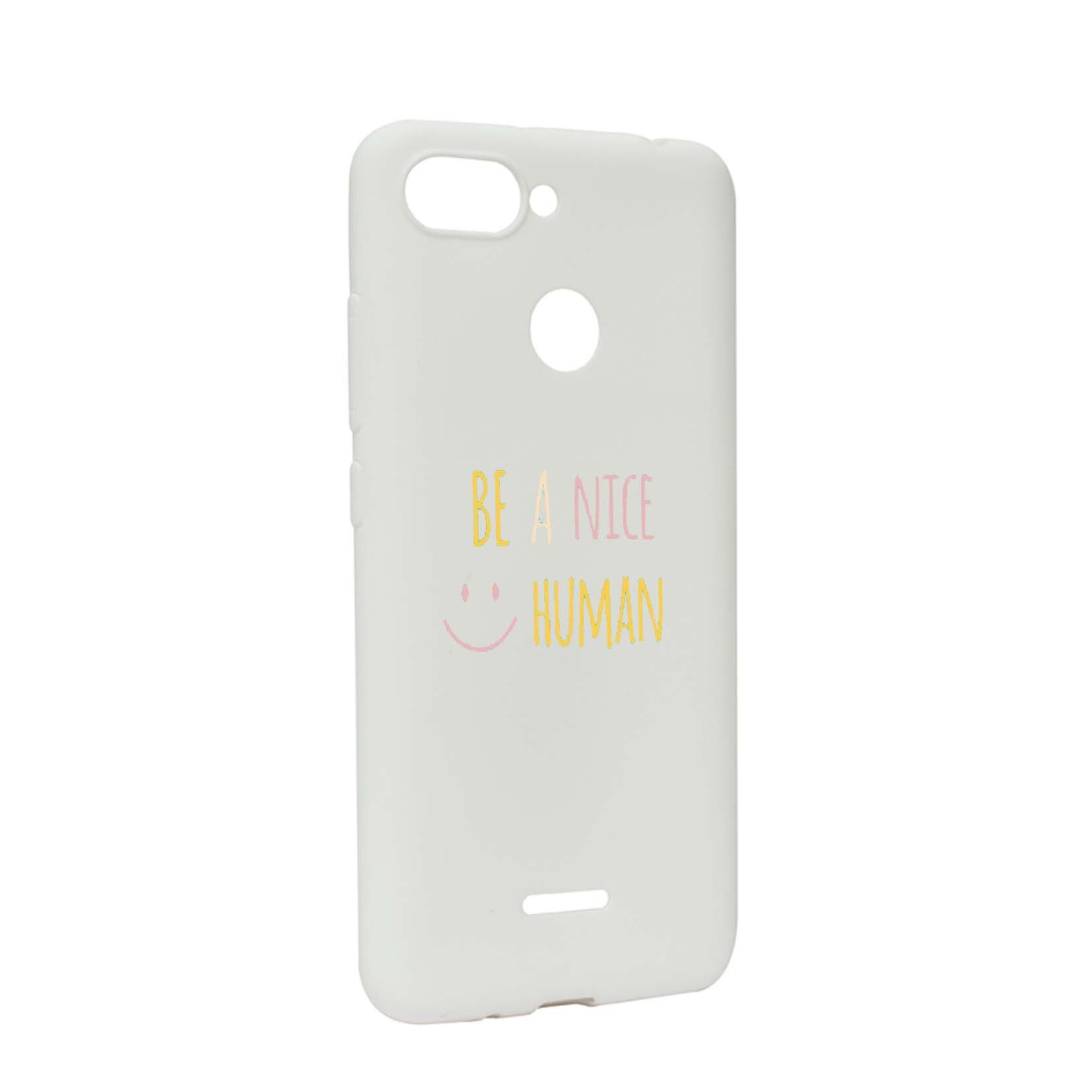 Husa de protectie cu mesaj Human, pentru Xiaomi Redmi 6, rezistenta la uzura, anti-alunecare, din silicon Premium, W480