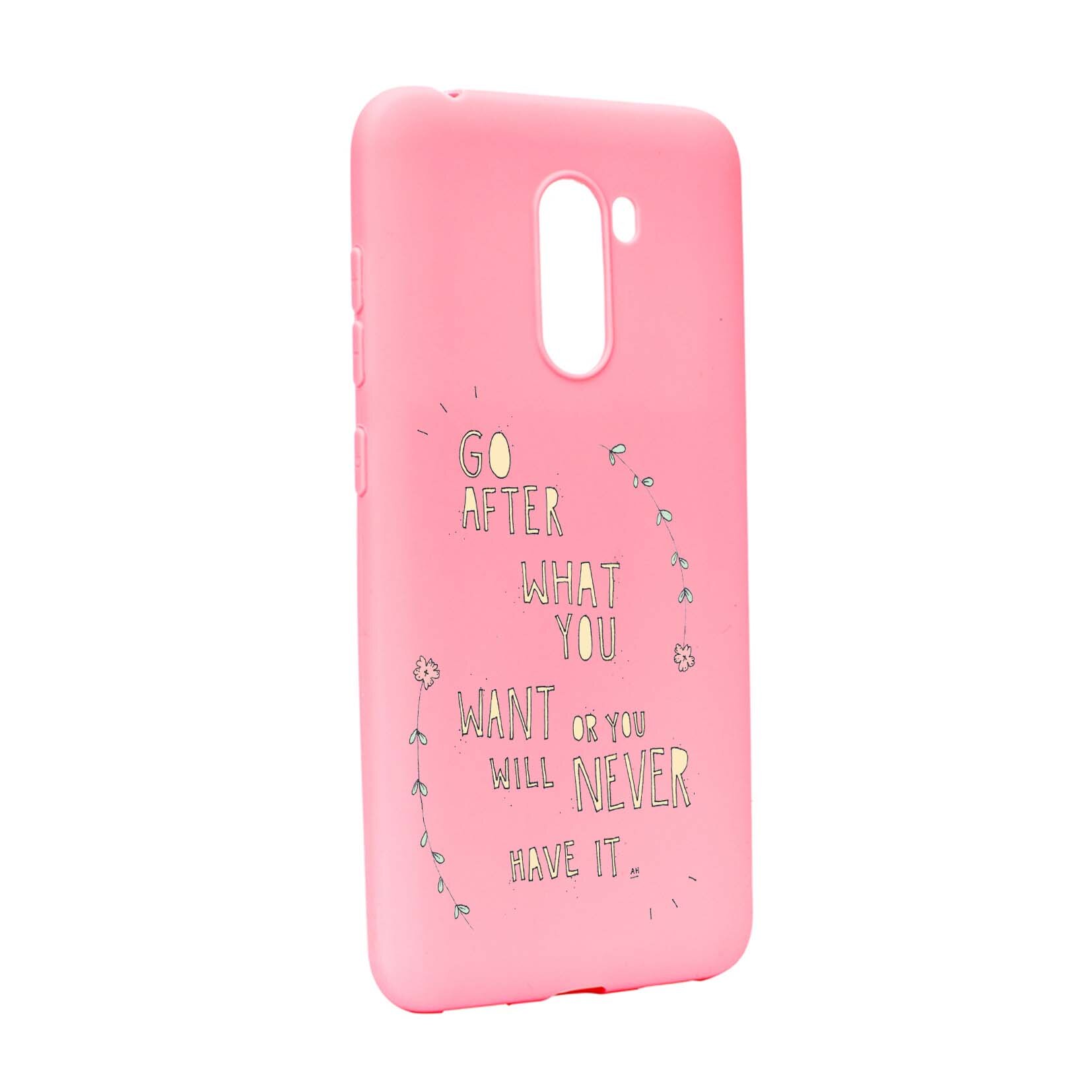 Husa de protectie cu mesaj Be Positive, pentru Xiaomi PocoPhone F1, rezistenta la uzura, anti-alunecare, din silicon Premium, P483